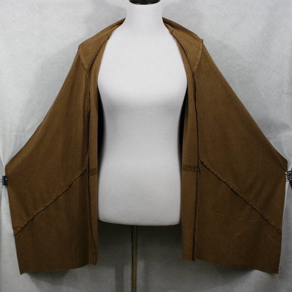 Dress Barn Lightweight Camel Faux Suede Jacket SZ M EUC - Picture 5 of 8